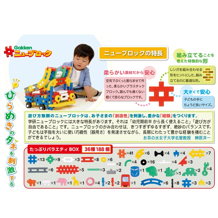GKN-83190　ニューブロック　たっぷりバラエティBOX（ラッピング対象外）　知育玩具
