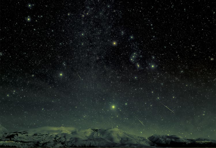 YAM-03-912　KAGAYA　星降る夜　北海道十勝岳とふたご座流星群　 300ピース　ジグソーパズル