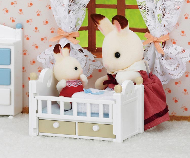 DF-13　シルバニアファミリー　ショコラウサギの赤ちゃん・家具セット　おもちゃ　［CP-SY］