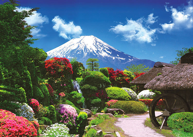 花咲く忍野と富士山（風景）　108ピース　ジグソーパズル　EPO-01-072　［CP-NI］［CP-HU］［CP-FJ］