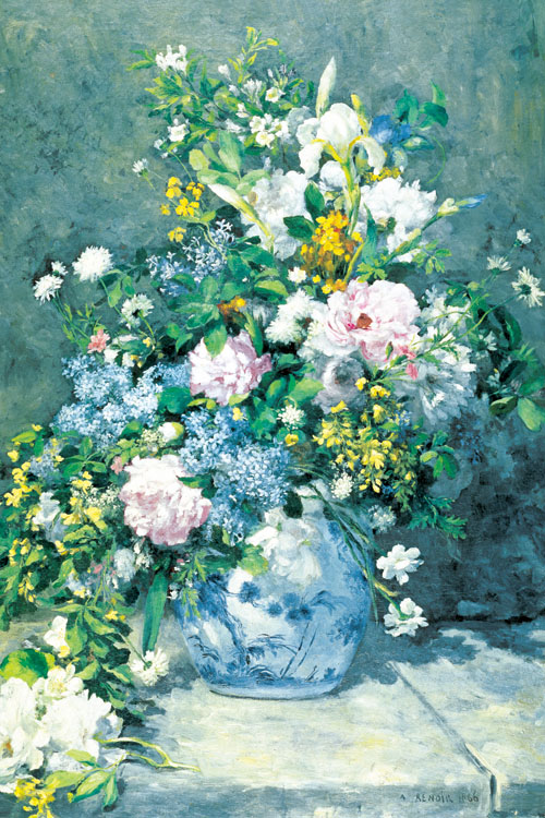 ルノワール「春の花束」複製絵画 名画 - 絵画/タペストリ ルノワール「春の花束」複製絵画 名画 - 絵画/タペストリ