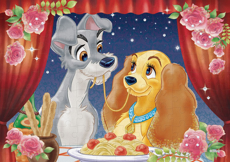 Epo 72 012 ディズニー Lady The Tramp レディ トランプ Beautiful Night わんわん物語 108ピース Cp Pd エポック社 の商品詳細ページです 日本最大級のジグソーパズル通販専門店 ジグソークラブ