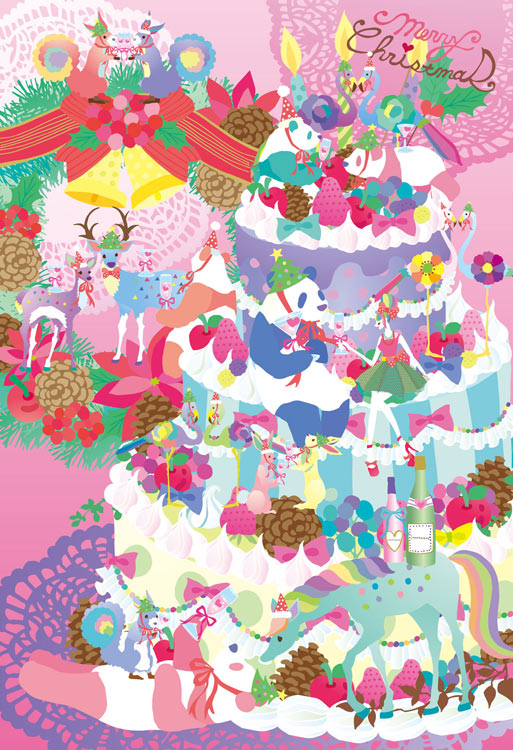 EPO-79-129s　ホラグチカヨ　クリスマスケーキの飾りは想いも添えて　300ピース　ジグソーパズル　［CP-HA］