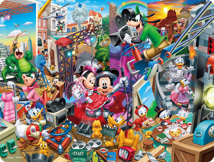 Ten Dl99 698 ディズニー ミッキーのムービースタジオ オールキャラクター 99ピース テンヨー の商品詳細ページです 日本最大級のジグソーパズル通販専門店 ジグソークラブ