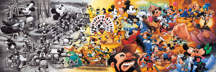 TEN-DG456-724 ディズニー 歴代ミッキーマウス名場面集（ミッキー＆フレンズ） 456ピース テンヨー の商品詳細ページです。｜日本最大級の ジグソーパズル通販専門店 ジグソークラブ