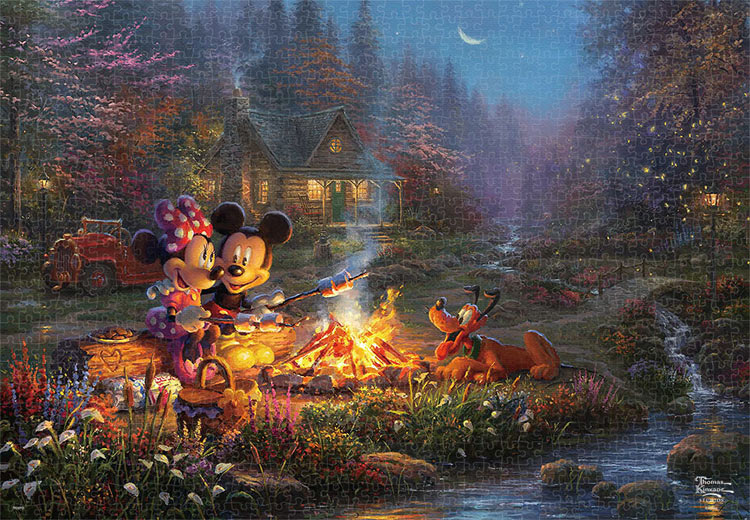 TEN-D1000-079　ディズニー　Mickey and Minnie Sweetheart Campfire　（ミッキー＆フレンズ）　1000ピース　ジグソーパズル