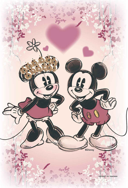 YAM-97-188　ディズニー　KIRIART-Mickey & Minnie-（ミッキー・ミニー）　70ピース　ジグソーパズル　［CP-AU］