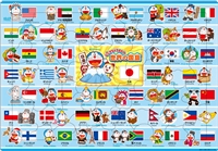 APO-25-004　ドラえもん　どこでもドラえもん　世界の国旗　75ピース　ピクチュアパズル