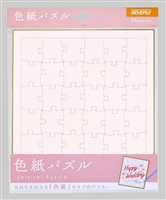 BEV-WP-002　色紙パズル　ピンク　36ピース　ジグソーパズル