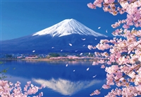 富士と桜咲く湖畔（風景）　300ピース　ジグソーパズル　BEV-33-139　［CP-NI］［CP-FJ］