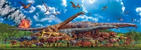 BEV-33-167　服部　雅人　恐竜大きさくらべ・ワイド　352ピース　ジグソーパズル　［CP-DN］