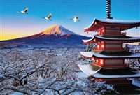 BEV-51-259　風景　富士と鶴舞う浅間神社　1000ピース　ジグソーパズル