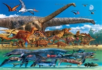 BEV-L74-167　服部　雅人　恐竜大きさくらべ・ワールド　150ラージピース　ジグソーパズル　［CP-DN］