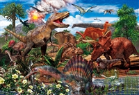 BEV-80-016　子供用パズル　白亜紀の恐竜　80ピース　ジグソーパズル　［CP-DN］