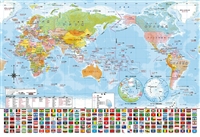 BEV-80-027　子供用パズル　世界地図おぼえちゃおう！　80ピース　ジグソーパズル