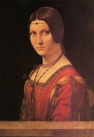 CUT-300-182　ダ・ヴィンチ　ミラノの貴婦人の肖像　300ピース　ジグソーパズル