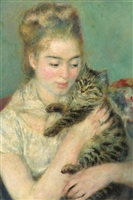 CUT-1000-083　ルノワール　猫を抱く女性　1000ピース　ジグソーパズル