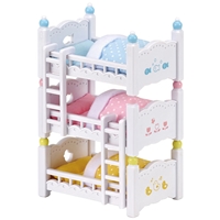 カ-213　シルバニアファミリー　赤ちゃん三段ベッド　おもちゃ　［CP-SY］