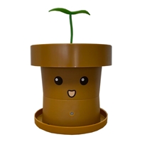 TEN-T-EN04　Talking flower pot（トーキングフラワーポット）  ブラウン　雑貨