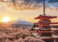 YAM-05-1023　風景　春暁の富士山と桜 （山梨） 500ピース　ジグソーパズル