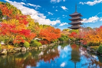 YAM-10-1378　風景　紅葉めぐり（京都東寺）1000ピース　ジグソーパズル