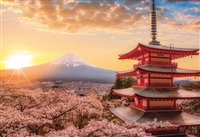 YAM-13-05　風景　春暁の富士山と桜 (山梨)　1000ピース　ジグソーパズル