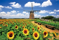 オランダ風車とヒマワリ（千葉）（風景）　108ピース　ジグソーパズル　YAM-01-2082