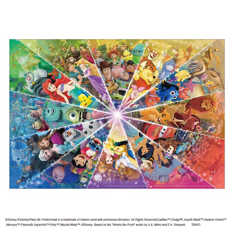 Color Circle　(Disney＆Disney/Pixar） 　1000ピース　ジグソーパズル　TEN-DP1000-870