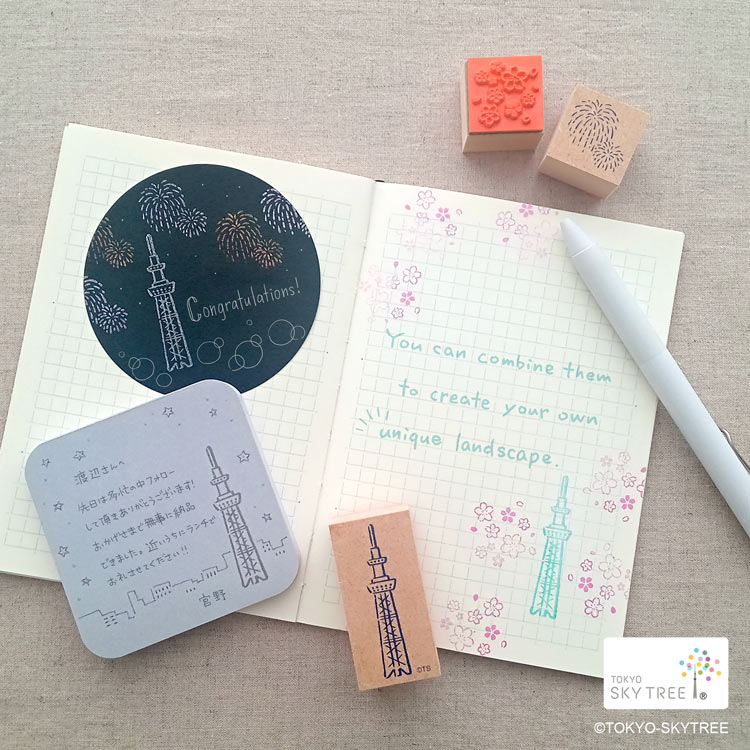 はんこセット 東京スカイツリー　　BEV-SOH-010 W52×H72×D24mm