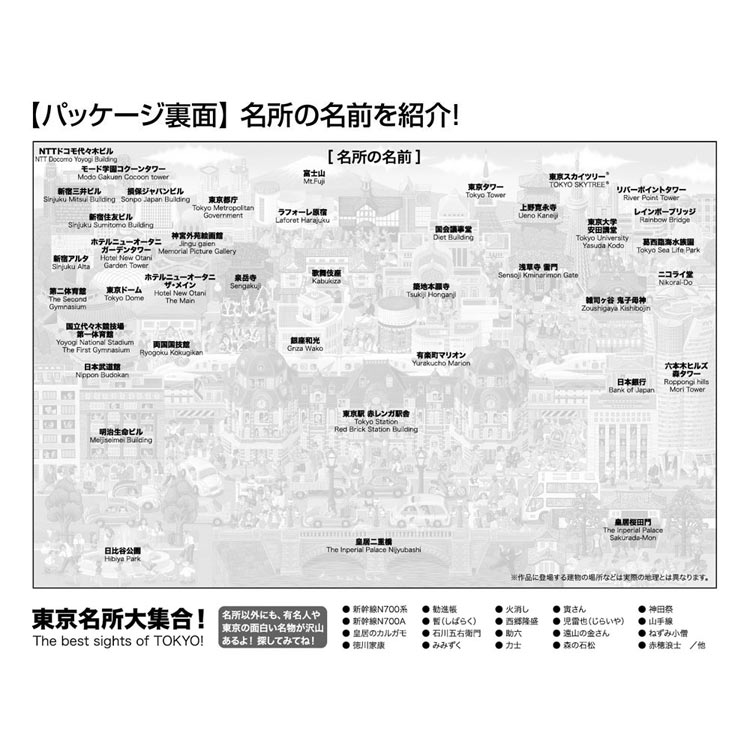東京名所大集合! (田中直樹) 1000ピース ジグソーパズル ●予約 BEV-1000M-050 26×38cm