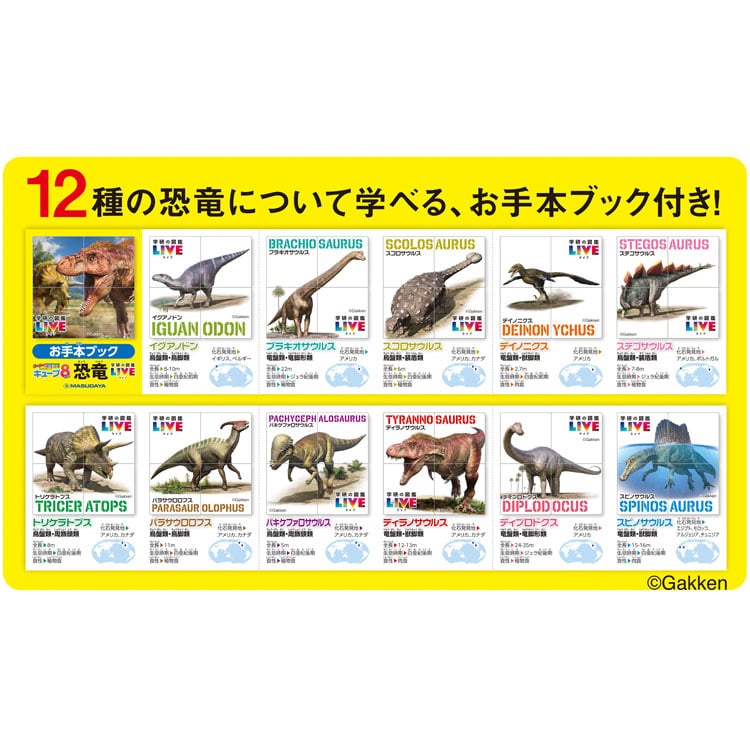 チャチャキューブ キューブ8 恐竜(学研の図鑑LIVE) ジグソーパズル ●予約 MSD-539-1758 W80×H80×D80mm