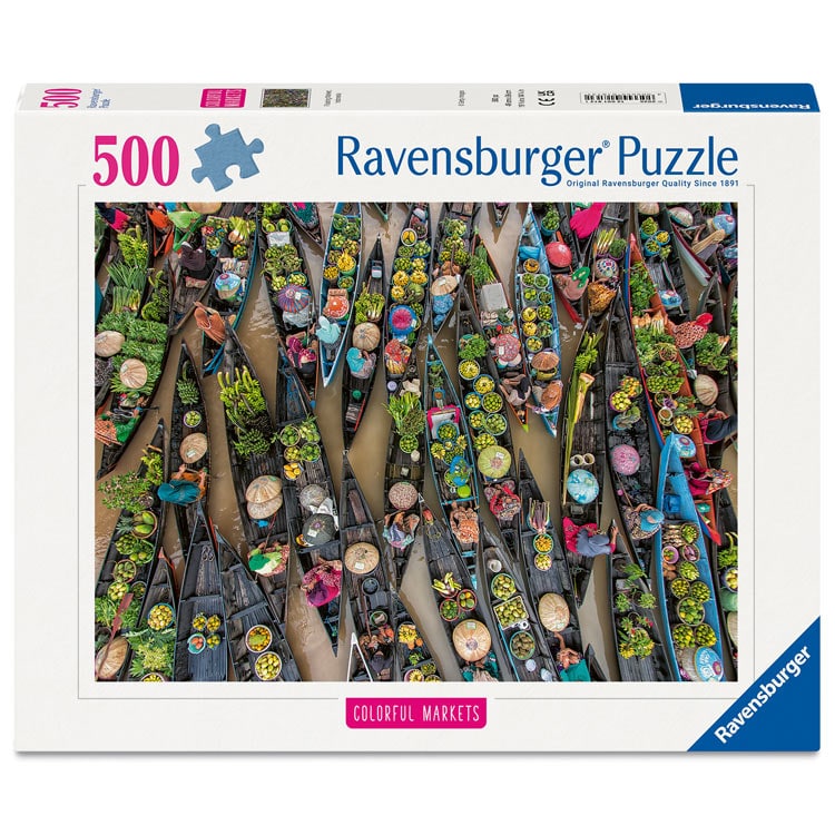 インドネシア 彩り豊かな水上マーケット 500ピース ジグソーパズル ●予約 RAV-018131 36×49cm