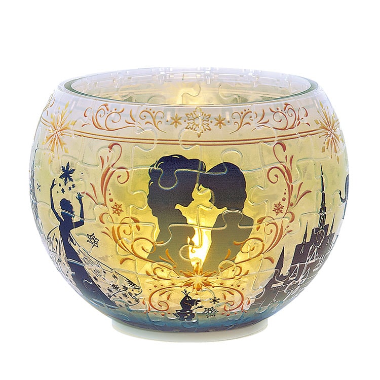 オーロラ・グラス -アナ＆エルサ-　 （ディズニー）　80ピース　YAM-2201-69　［CP-WS］ 直径10cm×高さ7cm