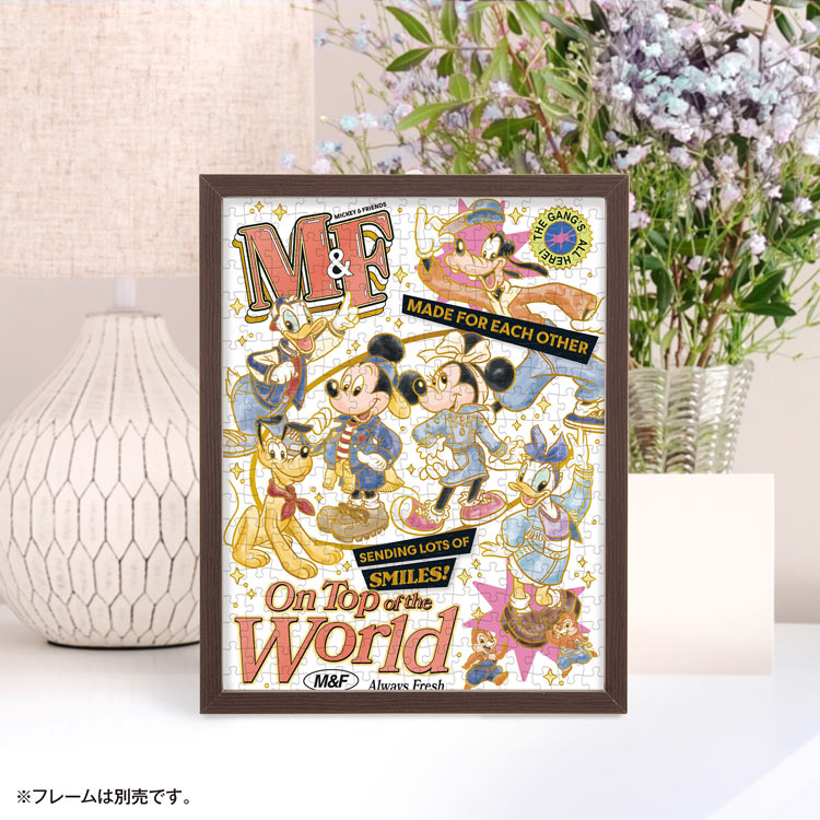 カラフル・ゴールド/ミッキー＆フレンズ　(ミッキー＆フレンズ)　300ピース　ジグソーパズル　●予約　YAM-42-134 16.5×21.5cm