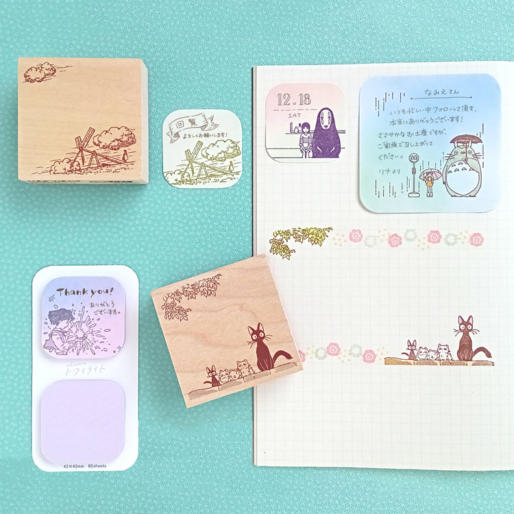 いろどりはんこ バス停/となりのトトロ となりのトトロ ●予約 BEV-TSW-192 W60×H60×D23mm