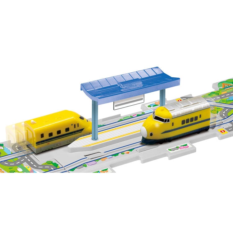 パネルワールド 走る! 新幹線 ストップ&ゴー! 922形・923形ドクターイエローセット　MSD-1743 W290×H230×D80mm