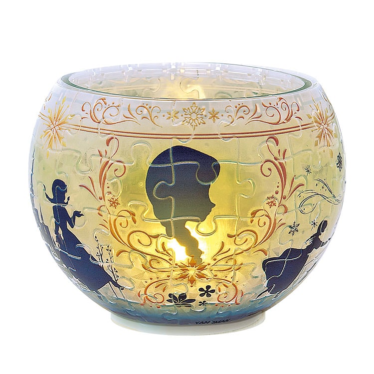 オーロラ・グラス -アナ＆エルサ-　 （ディズニー）　80ピース　YAM-2201-69　［CP-WS］ 直径10cm×高さ7cm