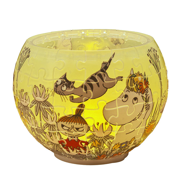 楽しいフラワーガーデン　 （ムーミン）　80ピース　YAM-2201-73　［CP-WS］ 直径10cm×高さ7cm