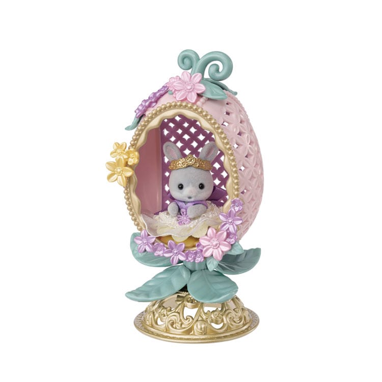 わたウサギのフローラルエッグ　●予約　セ-217 W120×D85×H170mm