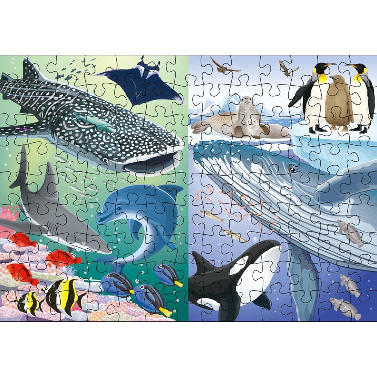 STEP5 大自然の動物たち 96ピース KMN-JP-56 W26.9×H22×D8cm