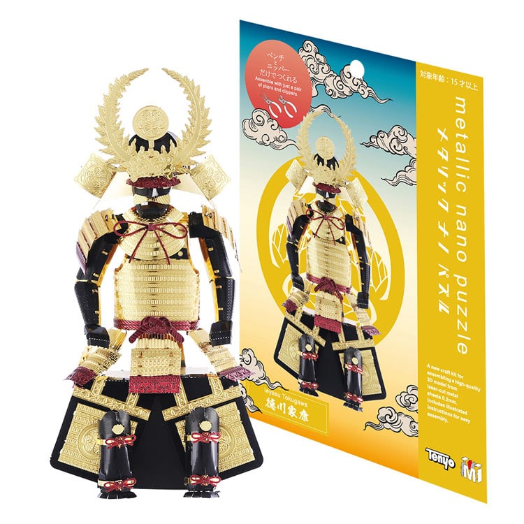 鎧 徳川家康 （メタリックナノパズル）　　TEN-T-ME-005M W12×H17×D0.2cm