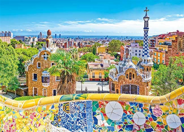 ガウディの庭 グエル公園 ーバルセロナー　500ピース　ジグソーパズル　●予約　APP-500-342 38×53cm