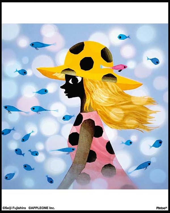 夏 魚しました　(藤城清治)　80ピース　ジグソーパズル　APP-5080-308　［CP-SS］ 17.9×14.4cm