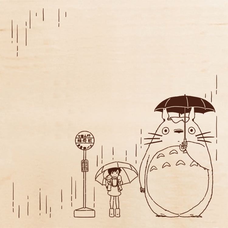 いろどりはんこ バス停/となりのトトロ となりのトトロ ●予約 BEV-TSW-192 W60×H60×D23mm