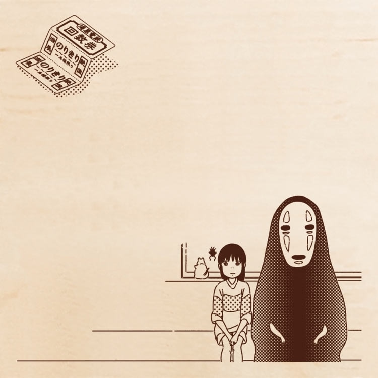 いろどりはんこ 海原の車窓/千と千尋の神隠し 千と千尋の神隠し ●予約 BEV-TSW-194 W60×H60×D23mm