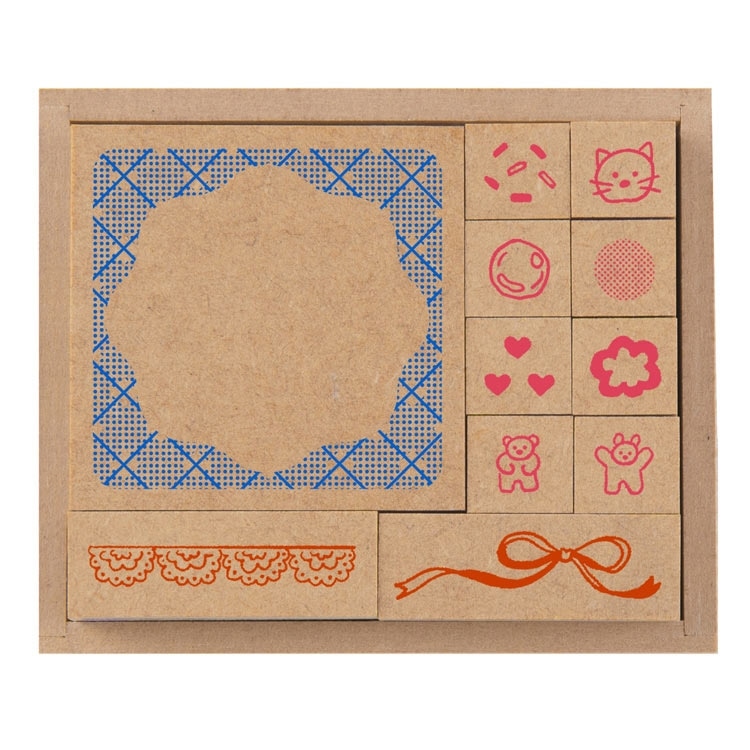 いろどりはんこばこ ニコニコ ●予約 BEV-SOH-019 W86×H26×D71mm