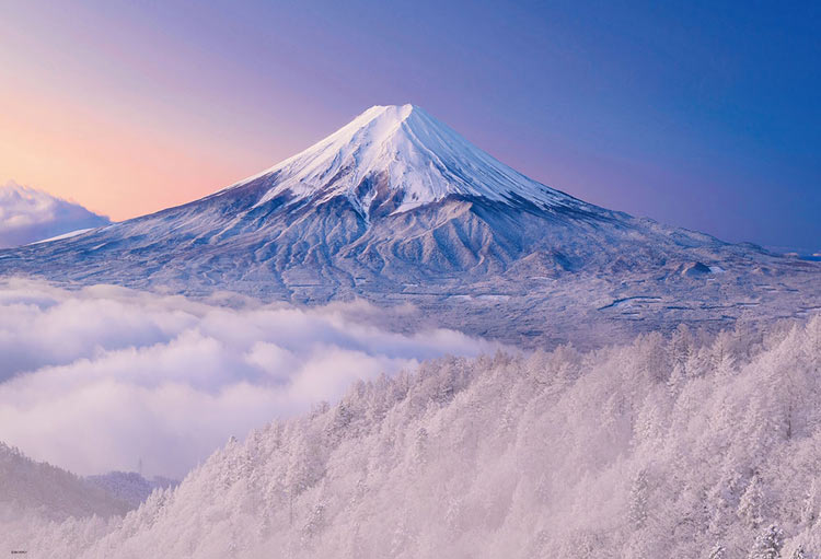 冬の富士 〜三ツ峠より〜（風景）　1000ピース　ジグソーパズル　BEV-51-288　［CP-FJ］