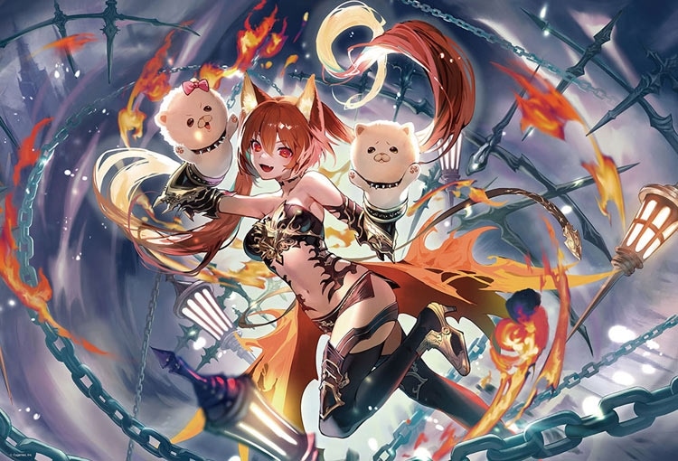 奔放なる獄炎・ケルベロス （シャドウバース）　1000ピース　ジグソーパズル　BEV-1000-119 49×72cm