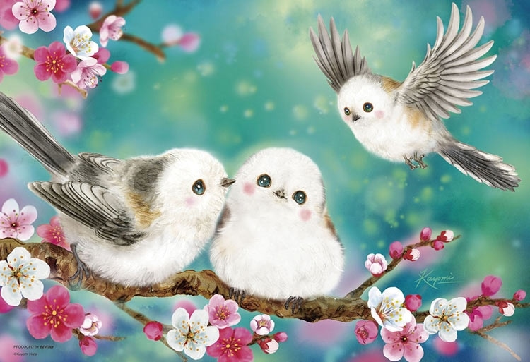 シマエナガ 早春のささやき　(原井加代美)　300ピース　ジグソーパズル　●予約　BEV-300-197 26×38cm