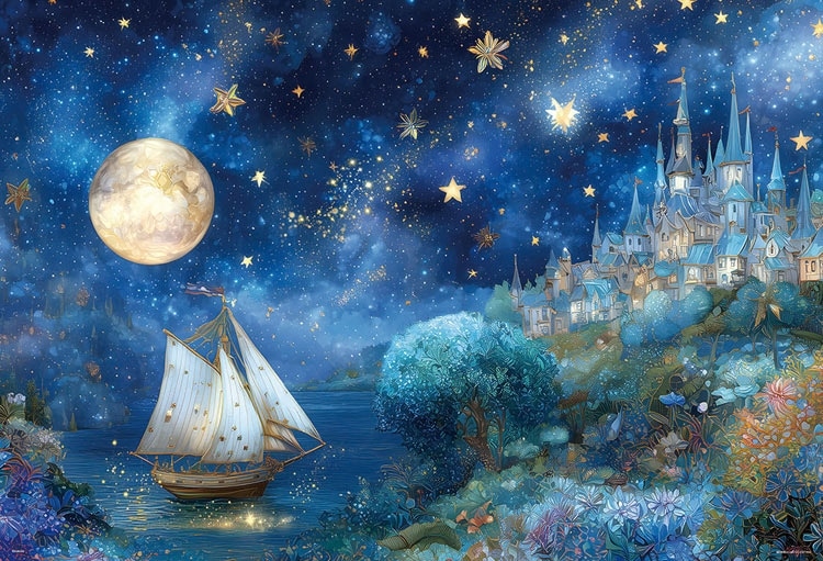 夢見る帆船と花の王国 (Nakata) 1000ピース ジグソーパズル ●予約 BEV-1000-180 49×72cm